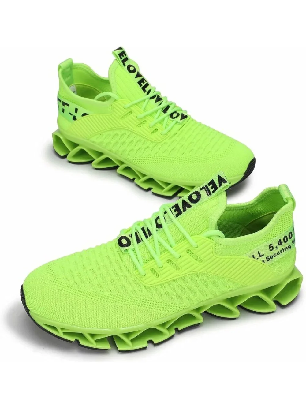 Women's Green Breathable Mesh Running Blade Non Slip Casual Basketball Shoes